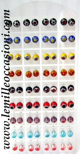 Orecchini pallina in vetro